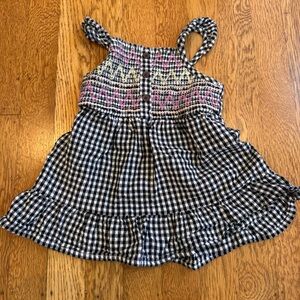 Cat & Jack, black & White Gingham dress NWOT Sz 12 mo